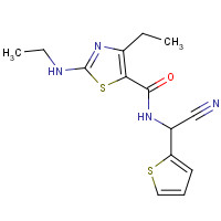 162650-77-3 N-[cyano(thiophen-2-yl)methyl]-4-ethyl-2-(ethylamino)-1,3-thiazole-5-carboxamide chemical structure