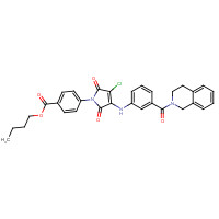 1693766-04-9 butyl 4-[3-chloro-4-[3-(3,4-dihydro-1H-isoquinoline-2-carbonyl)anilino]-2,5-dioxopyrrol-1-yl]benzoate chemical structure