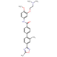 170230-39-4 N-[3-[2-(dimethylamino)ethoxy]-4-methoxyphenyl]-4-[2-methyl-4-(5-methyl-1,2,4-oxadiazol-3-yl)phenyl]benzamide chemical structure