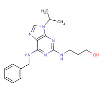 189232-42-6 3-[[6-(benzylamino)-9-propan-2-ylpurin-2-yl]amino]propan-1-ol chemical structure