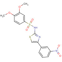 199666-03-0 3,4-dimethoxy-N-[4-(3-nitrophenyl)-1,3-thiazol-2-yl]benzenesulfonamide chemical structure