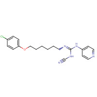 200484-11-3 2-[6-(4-chlorophenoxy)hexyl]-1-cyano-3-pyridin-4-ylguanidine chemical structure