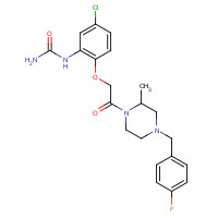 217645-70-0 [5-chloro-2-[2-[(2R)-4-[(4-fluorophenyl)methyl]-2-methylpiperazin-1-yl]-2-oxoethoxy]phenyl]urea chemical structure