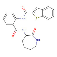 219766-25-3 N-[2-[(2-oxoazepan-3-yl)carbamoyl]phenyl]-1-benzothiophene-2-carboxamide chemical structure