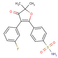 301692-76-2 4-[3-(3-fluorophenyl)-5,5-dimethyl-4-oxofuran-2-yl]benzenesulfonamide chemical structure