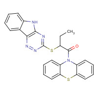 309271-94-1 1-phenothiazin-10-yl-2-(5H-[1,2,4]triazino[5,6-b]indol-3-ylsulfanyl)butan-1-one chemical structure