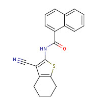 312917-14-9 N-(3-cyano-4,5,6,7-tetrahydro-1-benzothiophen-2-yl)naphthalene-1-carboxamide chemical structure