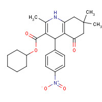 313967-18-9 cyclohexyl 2,7,7-trimethyl-4-(4-nitrophenyl)-5-oxo-1,4,6,8-tetrahydroquinoline-3-carboxylate chemical structure