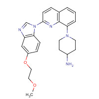343787-29-1 1-[2-[5-(2-methoxyethoxy)benzimidazol-1-yl]quinolin-8-yl]piperidin-4-amine chemical structure