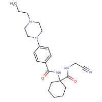 354813-19-7 N-[1-(cyanomethylcarbamoyl)cyclohexyl]-4-(4-propylpiperazin-1-yl)benzamide chemical structure