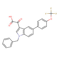 393105-53-8 2-[1-benzyl-5-[4-(trifluoromethoxy)phenyl]indol-3-yl]-2-oxoacetic acid chemical structure