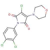 415713-60-9 3-chloro-1-(3,4-dichlorophenyl)-4-morpholin-4-ylpyrrole-2,5-dione chemical structure