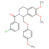 486427-17-2 (3-chlorophenyl)-[6,7-dimethoxy-1-[(4-methoxyphenoxy)methyl]-3,4-dihydro-1H-isoquinolin-2-yl]methanone chemical structure