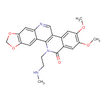 529488-28-6 Benzo(C)(1,3)benzodioxolo(5,6-H)(1,6)naphthyridin-13(12H)-one, 2,3-dimethoxy-12-(2-(methylamino)ethyl)- chemical structure