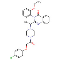 571203-78-6 2-[1-[4-[2-(4-chlorophenoxy)acetyl]piperazin-1-yl]ethyl]-3-(2-ethoxyphenyl)quinazolin-4-one chemical structure