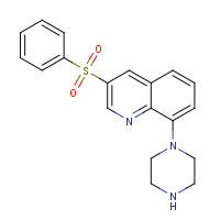 607742-69-8 3-(benzenesulfonyl)-8-piperazin-1-ylquinoline chemical structure