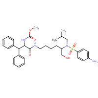 612547-11-2 methyl N-[(2S)-1-[[(5S)-5-[(4-aminophenyl)sulfonyl-(2-methylpropyl)amino]-6-hydroxyhexyl]amino]-1-oxo-3,3-diphenylpropan-2-yl]carbamate chemical structure