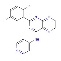 627536-09-8 2-(5-chloro-2-fluorophenyl)-N-pyridin-4-ylpteridin-4-amine chemical structure