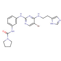 702674-56-4 N-[3-[[5-bromo-4-[2-(1H-imidazol-5-yl)ethylamino]pyrimidin-2-yl]amino]phenyl]pyrrolidine-1-carboxamide chemical structure