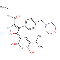 747412-49-3 (5Z)-N-ethyl-5-(4-hydroxy-6-oxo-3-propan-2-ylcyclohexa-2,4-dien-1-ylidene)-4-[4-(morpholin-4-ylmethyl)phenyl]-2H-1,2-oxazole-3-carboxamide chemical structure