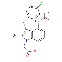 802904-66-1 2-[4-acetamido-3-(4-chlorophenyl)sulfanyl-2-methylindol-1-yl]acetic acid chemical structure