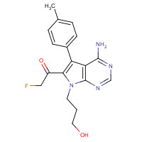 821794-92-7 1-[4-amino-7-(3-hydroxypropyl)-5-(4-methylphenyl)pyrrolo[2,3-d]pyrimidin-6-yl]-2-fluoroethanone chemical structure