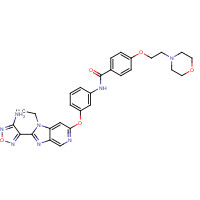 850664-21-0 N-[3-[2-(4-amino-1,2,5-oxadiazol-3-yl)-1-ethylimidazo[4,5-c]pyridin-6-yl]oxyphenyl]-4-(2-morpholin-4-ylethoxy)benzamide chemical structure