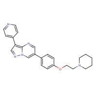 866405-64-3 6-[4-(2-piperidin-1-ylethoxy)phenyl]-3-pyridin-4-ylpyrazolo[1,5-a]pyrimidine chemical structure