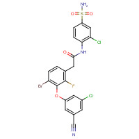 867365-76-2 2-[4-bromo-3-(3-chloro-5-cyanophenoxy)-2-fluorophenyl]-N-(2-chloro-4-sulfamoylphenyl)acetamide chemical structure