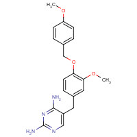 870483-87-7 5-[[3-methoxy-4-[(4-methoxyphenyl)methoxy]phenyl]methyl]pyrimidine-2,4-diamine chemical structure