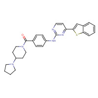 873225-46-8 [4-[[4-(1-benzothiophen-2-yl)pyrimidin-2-yl]amino]phenyl]-(4-pyrrolidin-1-ylpiperidin-1-yl)methanone chemical structure