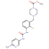873697-71-3 methyl 4-[[2-fluoro-3-[(6-methylpyridin-3-yl)carbamoylamino]phenyl]methyl]piperazine-1-carboxylate chemical structure
