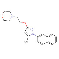 878141-96-9 4-[2-(5-methyl-1-naphthalen-2-ylpyrazol-3-yl)oxyethyl]morpholine chemical structure