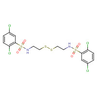 927822-86-4 2,5-dichloro-N-[2-[2-[(2,5-dichlorophenyl)sulfonylamino]ethyldisulfanyl]ethyl]benzenesulfonamide chemical structure