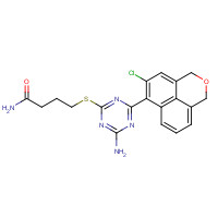959763-06-5 4-((4-Amino-6-(5-chloro-1,3-dihydrobenzo[DE]isochromen-6-yl)-1,3,5-triazin-2-yl)thio)butanamide chemical structure