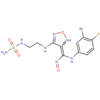 1204669-37-3 (3E)-3-[(3-bromo-4-fluoroanilino)-nitrosomethylidene]-4-[2-(sulfamoylamino)ethylamino]-1,2,5-oxadiazole chemical structure
