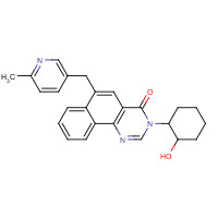 1227923-29-6 3-[(1S,2S)-2-hydroxycyclohexyl]-6-[(6-methylpyridin-3-yl)methyl]benzo[h]quinazolin-4-one chemical structure