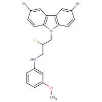 1235481-90-9 N-[3-(3,6-dibromocarbazol-9-yl)-2-fluoropropyl]-3-methoxyaniline chemical structure