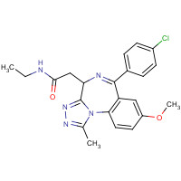 1260907-17-2 2-[(4S)-6-(4-chlorophenyl)-8-methoxy-1-methyl-4H-[1,2,4]triazolo[4,3-a][1,4]benzodiazepin-4-yl]-N-ethylacetamide chemical structure