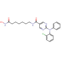 1316215-12-9 2-(N-(2-chlorophenyl)anilino)-N-[7-(hydroxyamino)-7-oxoheptyl]pyrimidine-5-carboxamide chemical structure