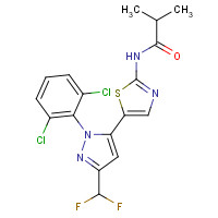 1338247-35-0 N-[5-[2-(2,6-dichlorophenyl)-5-(difluoromethyl)pyrazol-3-yl]-1,3-thiazol-2-yl]-2-methylpropanamide chemical structure