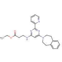 1373423-53-0 ethyl 3-[[2-pyridin-2-yl-6-(1,2,4,5-tetrahydro-3-benzazepin-3-yl)pyrimidin-4-yl]amino]propanoate chemical structure