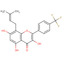 1446712-19-1 3,5,7-trihydroxy-8-(3-methylbut-2-enyl)-2-[4-(trifluoromethyl)phenyl]chromen-4-one chemical structure