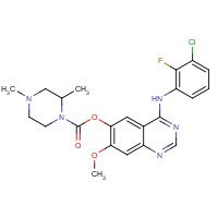 1626387-80-1 [4-(3-chloro-2-fluoroanilino)-7-methoxyquinazolin-6-yl] (2R)-2,4-dimethylpiperazine-1-carboxylate chemical structure