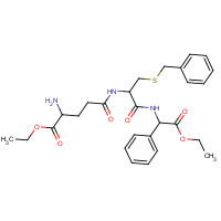 168682-53-9 ethyl (2S)-2-amino-5-[[(2R)-3-benzylsulfanyl-1-[[(1R)-2-ethoxy-2-oxo-1-phenylethyl]amino]-1-oxopropan-2-yl]amino]-5-oxopentanoate chemical structure
