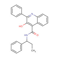 174636-32-9 3-hydroxy-2-phenyl-N-[(1S)-1-phenylpropyl]quinoline-4-carboxamide chemical structure