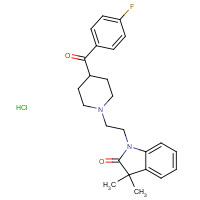 192927-92-7 1-[2-[4-(4-fluorobenzoyl)piperidin-1-yl]ethyl]-3,3-dimethylindol-2-one;hydrochloride chemical structure