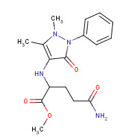 62951-78-4 methyl 5-amino-2-[(1,5-dimethyl-3-oxo-2-phenylpyrazol-4-yl)amino]-5-oxopentanoate chemical structure