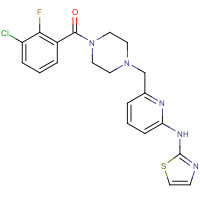 885325-71-3 (3-chloro-2-fluorophenyl)-[4-[[6-(1,3-thiazol-2-ylamino)pyridin-2-yl]methyl]piperazin-1-yl]methanone chemical structure