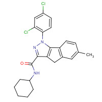 919077-81-9 N-cyclohexyl-1-(2,4-dichlorophenyl)-6-methyl-4H-indeno[1,2-c]pyrazole-3-carboxamide chemical structure